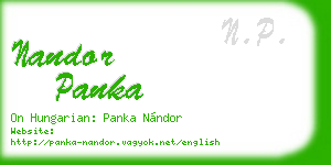 nandor panka business card